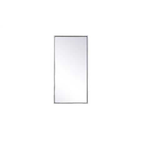 Blueprints 14 x 28 in. Metal Frame Rectangle Mirror Silver BL2954238